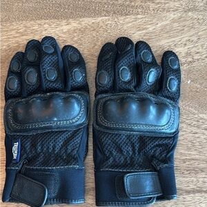 Triumph Black Mesh and Leather Riding Glove